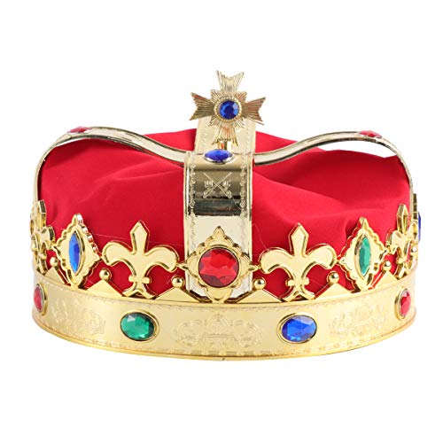 LUOEM Corona para Rey Corona del Rey Royal Jeweled Sombrero Accesorio de Corona Rey Favores de...